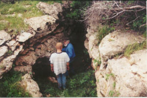 Wayne Peplinski and Ernest Parkd in the Entrance to Hills Gate Cave